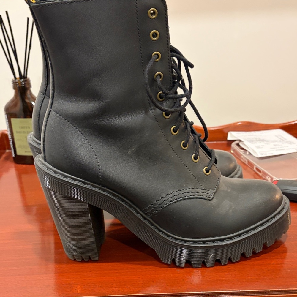 Dr. Martens Black Lace-Up High Heel Boots
